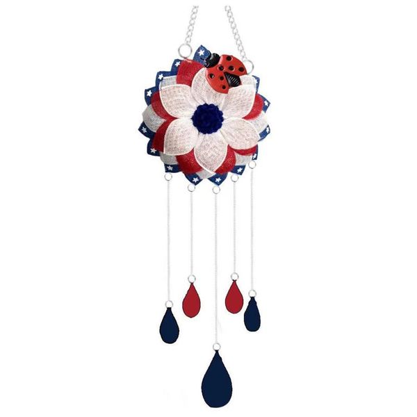 

decorative objects & figurines patriotic windchime door hanging decoration for us independence day wind chime home