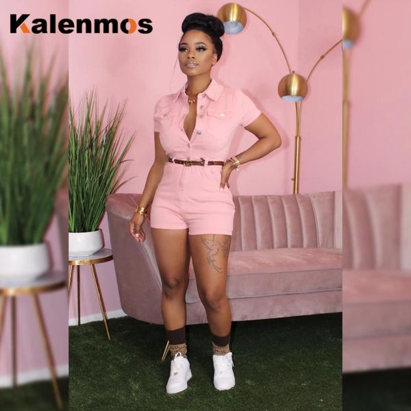 

skinny playsuit for women lapel summer casual jean short jumpsuit elegant bodysuit womens overalls outfits overall women's jumpsuits &, Black;white