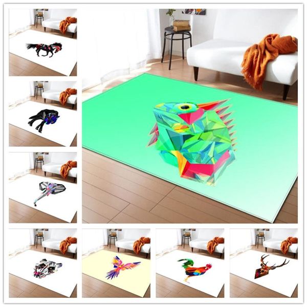 

carpets geometric cartoon animal 3d print rug kids living room game area carpet baby bedroom crawl child floor door mat