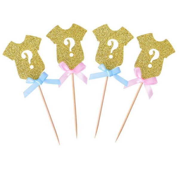 

other event & party supplies golden glitter gender reveal cupcake ers, baby shower supplies-24 pack
