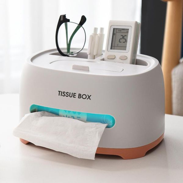 

tissue boxes & napkins multi-function box phone shelf holder remote control stand napkin case organizer organize for glasses pens key etc