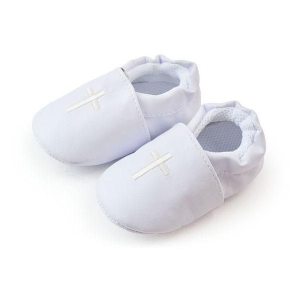 

first walkers baby christening shoes church infant soft sole cross leather white
