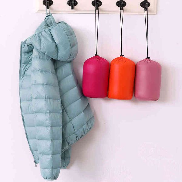 

women's duck feather hooded cotton wool thin et, warm long sve coat, winter drs., Black