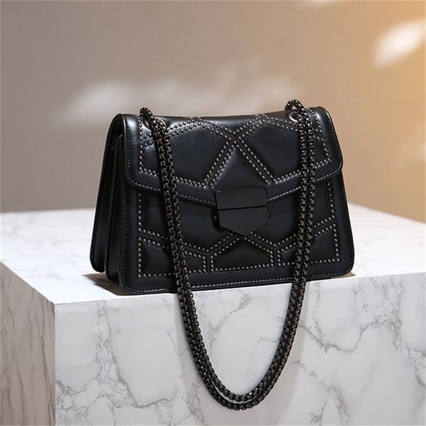 

designer sale new net red black rhombic chain single shoulder slant span small square bag wholesale store