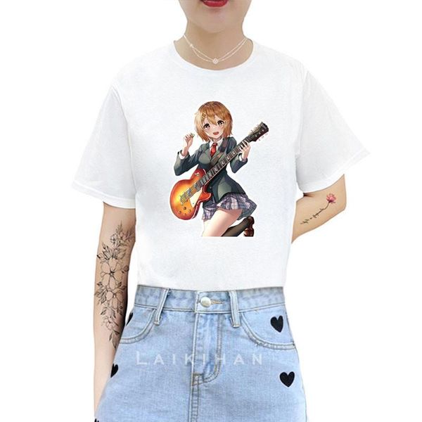 

women's t-shirt s for k-on hirasawa yui anime printed female tshirt women fashion harajuku japan style short sleeves clothes, White