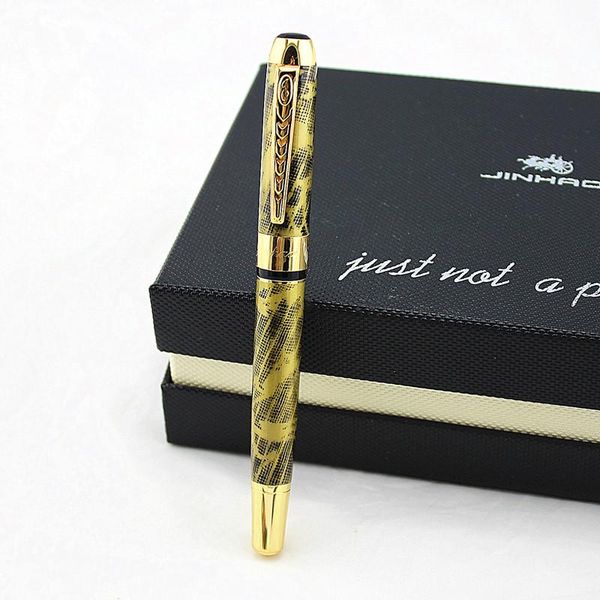 Гелевые ручки Jinhao Luxury и высококлассный золотой цвет металлический шарик ручка быстро написание бизнеса Business Men Ballpoint