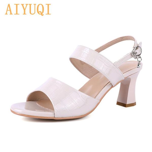 

sandals women high heels 2021 summer large size patent leather women's fashion fish mouth ladies, Black