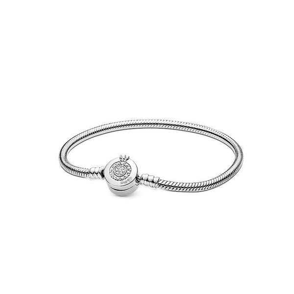 

charm bracelets s925 planet crown bangle snake bone chain jewelry for women, Golden;silver