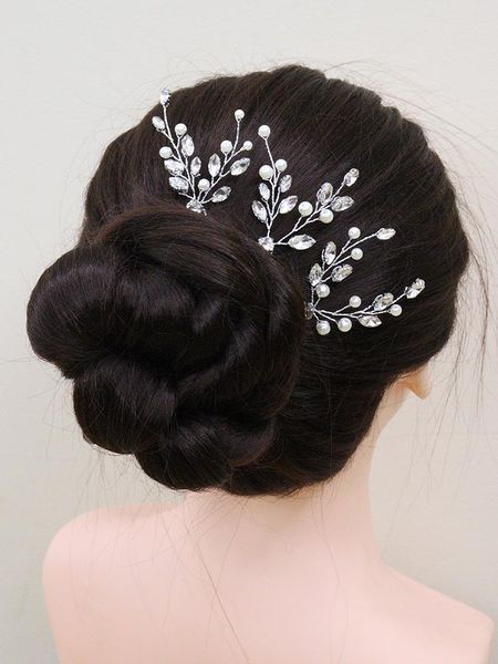 

headpieces chic silver wedding accessories pearl rhinestone hairpieces elegant women hair jewelry for bride headdresses pins
