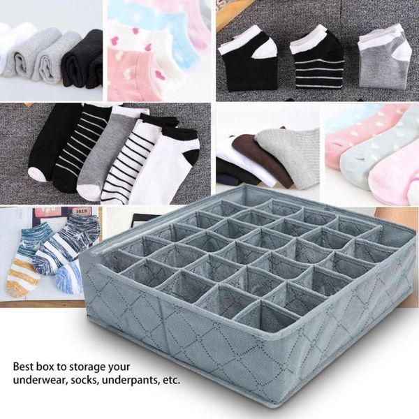

storage drawers durable 11l 30 cell foldable bamboo charcoal underwear socks drawer organizer box polypropylene non-woven seperate