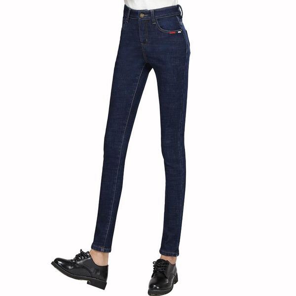 

women's pants & capris mobtrs fashion jeans women pencil high waist slim elastic skinny trousers fit lady plus size, Black;white
