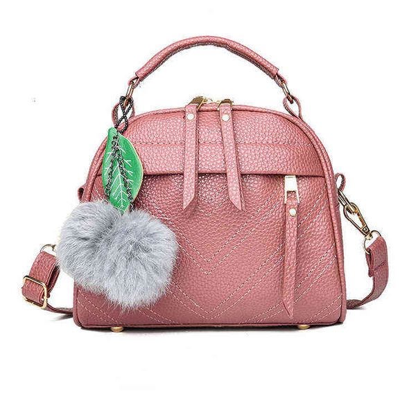 

hbp non-brand handbag hairball korean version 2021 messenger shoulder bag pu leather fashion women's 3 sport.0018 7em1