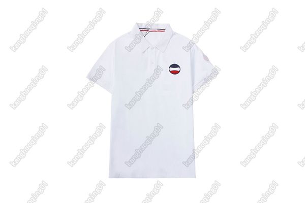 

21ss mon mens polo shirt europe and american style tee designers men s clothing brand tees fashion hombre, White;black