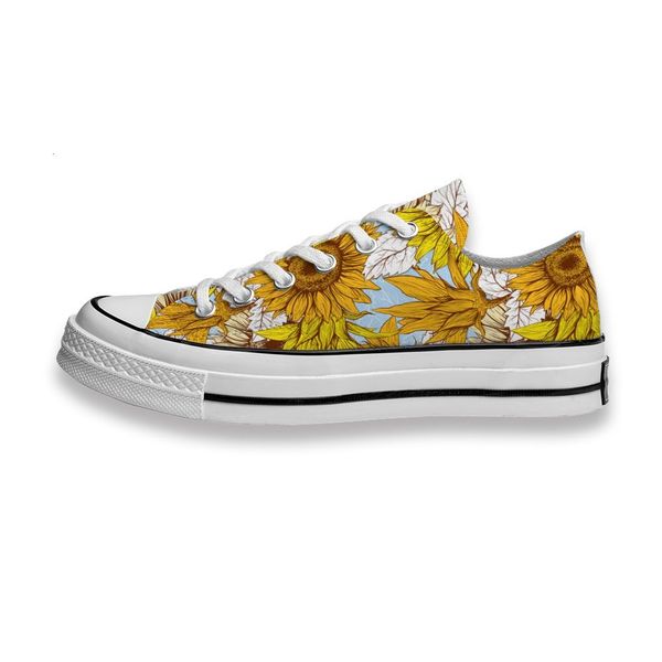 

custom printed shoes black white sunflower sneakers low mens womens skateboard sport footwear diy trainers canvas casual shoe d6xf qguy