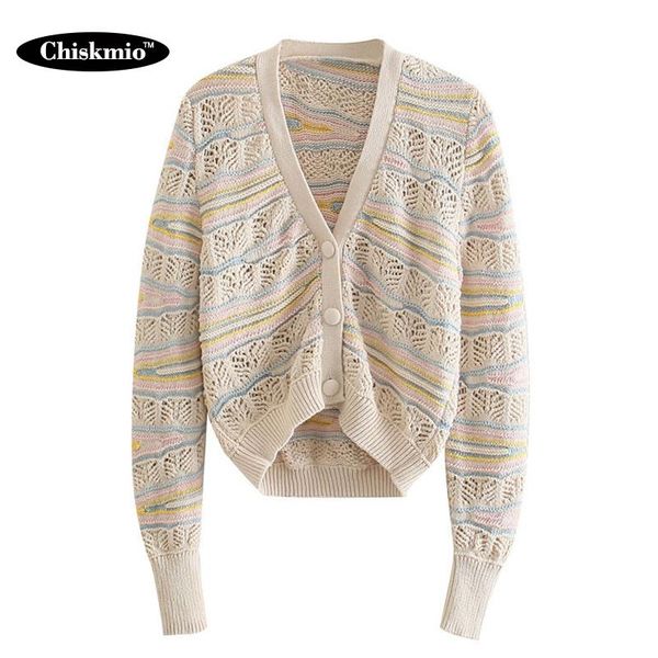 

women's knits & tees jacquard mesh knitted cardigan v-neck long-sleeve button stweater patchwork sleeveless crop vest two-piece ladies, White