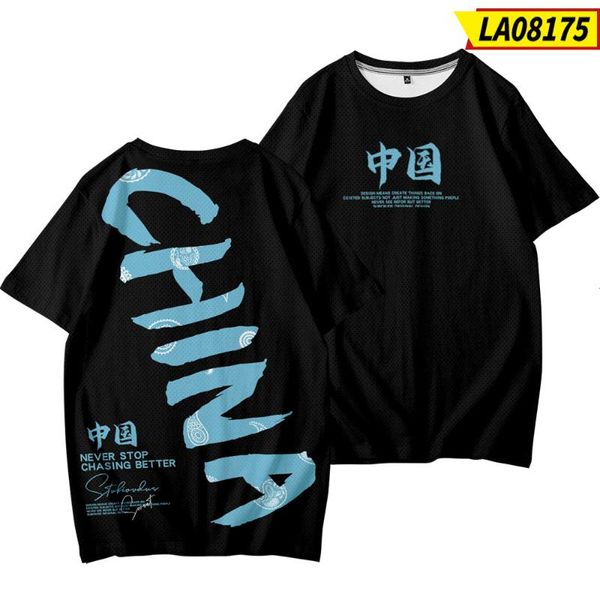 

men's t-shirts chinese style casual t-shirt 2021 fashion short sleeve tshirt summer man loose black print oversize 6xl, White;black