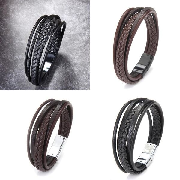 2021 Bracciale in pelle multistrato fatto a mano Bracciale in velluto nero con braccialetti avvolgenti con strass scintillanti braccialetti per donna Il miglior regalo