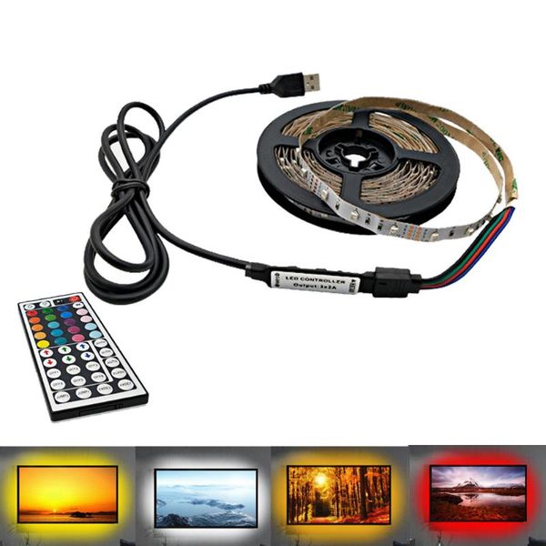 

strips usb 44 key led strip lamp 2835 smd dc5v flexible light tape ribbon 5m hdtv tv deskscreen background stri