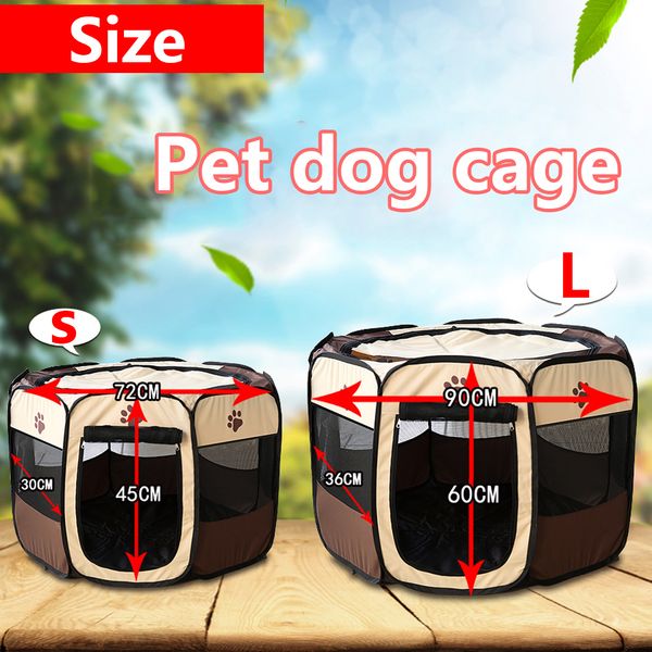 

Dog Tent Portabe Foding Pet tent Dog House Cage Dog Paypen Puppy Kenne Easy Operation Octagona Fence Outdoor pies
