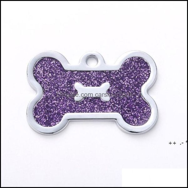 Targhetta per cani, carta d'identità Forniture per animali domestici Giardino di casa Osso Glitter Targhetta identificativa per gatti Aessories Nome del cucciolo inciso Numero di telefono Gwe10373 Consegna a domicilio 2021 Ol