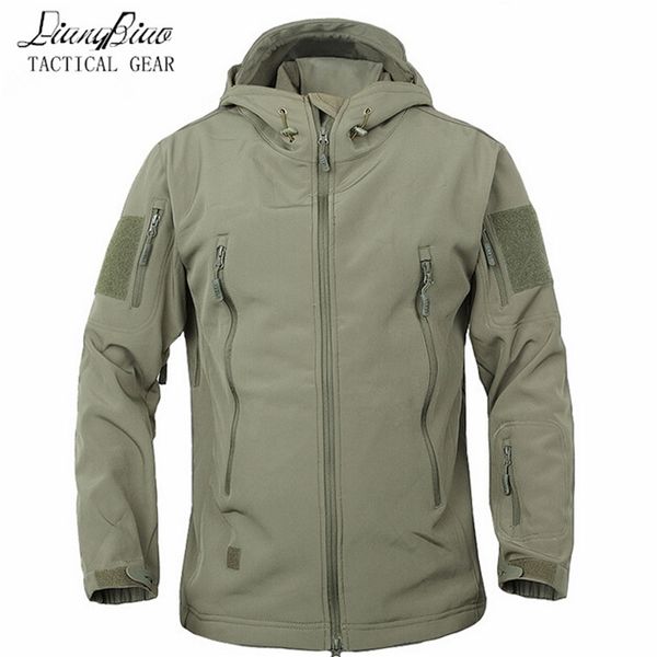 

army camouflage coat military jacket waterproof windbreaker raincoat hunt clothes men outerwear tactical jackets and coats 211217, Black;brown