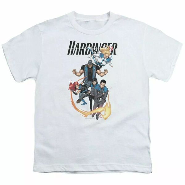 

harbinger vertical team kids youth t shirt licensed valiant comics tee white, White;black