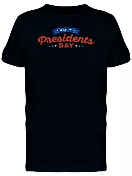 

happy presidents day blue ribbon men's tee -image by shutterstock, White;black