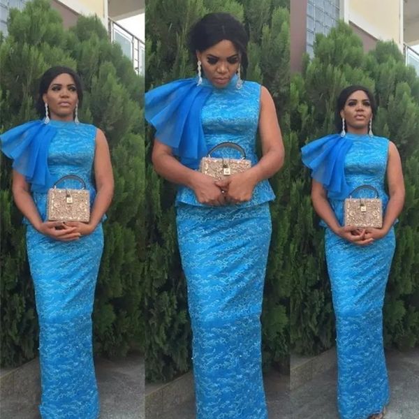 

high neck mermaid prom dresses full lace appliqued illusion bodice sleeveless formal evening gowns, Black