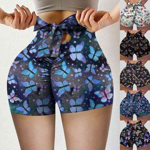 

40 butterfly print legging women short seamless bandage leggings sport workout clubwear homewear pantalones de mujer, Black
