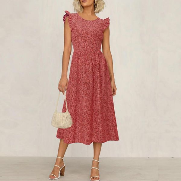 

summer fashion boho polka dot printed midi dress for women casual dresses, Black;gray