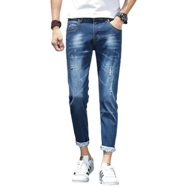 

men's jeans man mens pants korean pantalon homme denim trousers men blue casual comfort 2021
