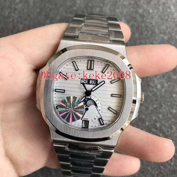 

3 style watches pf wristwatches 40.5mm 5726/1a date sapphire stainless luminescent cal.324 s c qa lu 24h movement transparent mechanical aut, Slivery;brown