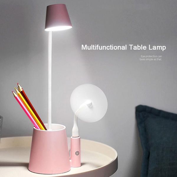 

table lamps eyecare abs adjustable portable holder multifunctional home office usb charging bedroom desk lamp 360 degree touch led light