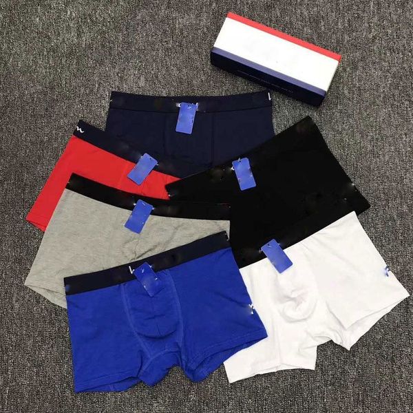 Cuecas masculinas de algodão de grife boxer sexy clássico homem marcas roupas íntimas shorts cuecas tamanho M-2XL