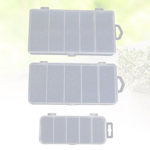 

pcs fishing tackle box portable lure hook storage transparent separated cells organizer baits container (small, me accessories