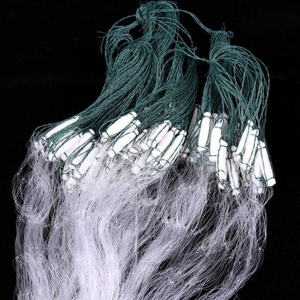 

1pc 8m/20m fishing net single mesh nylon durable float trap monofilament gill accessories for hand casting dropship
