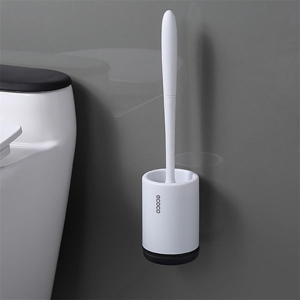 Silicone Toilet Escova TPR Soft Cristle Head Doméstica Limpeza Banheiro Suprimentos Acessórios 210423