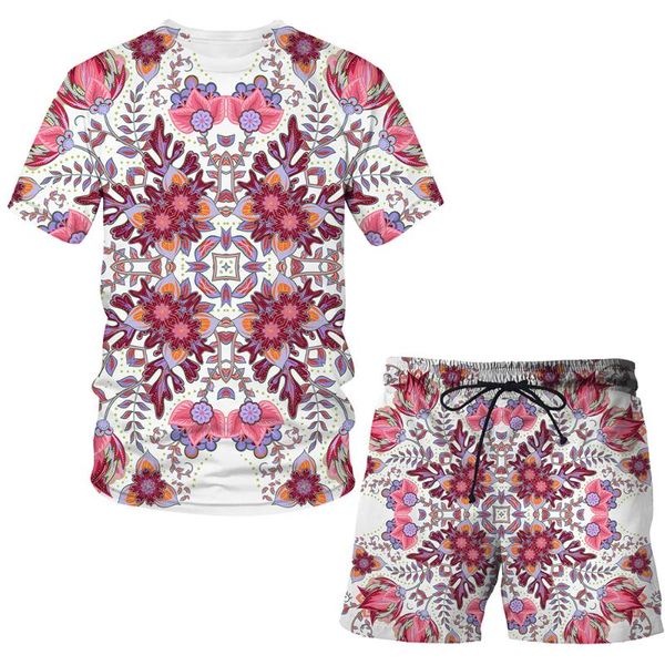 

men's tracksuits fashion man / woman hip hop harajuku flower style street clothing 3d suit boys girls casual set men streetwear, Gray