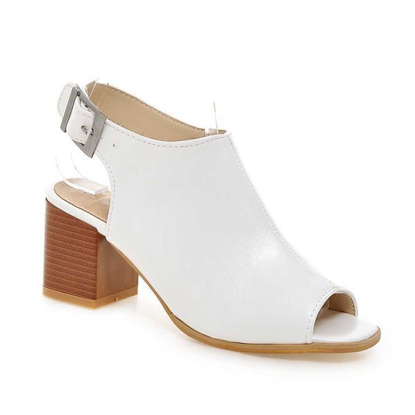 

2017 summer fish mouth thick heel sandals size 33-43 women's sho