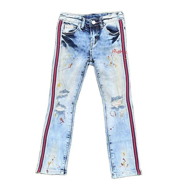 

jeans vintage stretch kids legging denim pants baby blue toddler