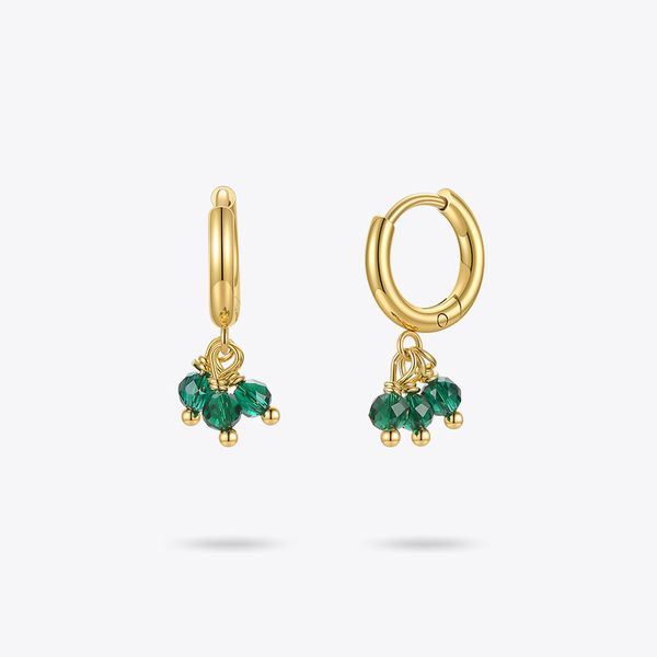 

enfashion green stones drop earrings women gold color fashion jewelry dangle earring 2021 boucle oreille femme party e211268, Golden