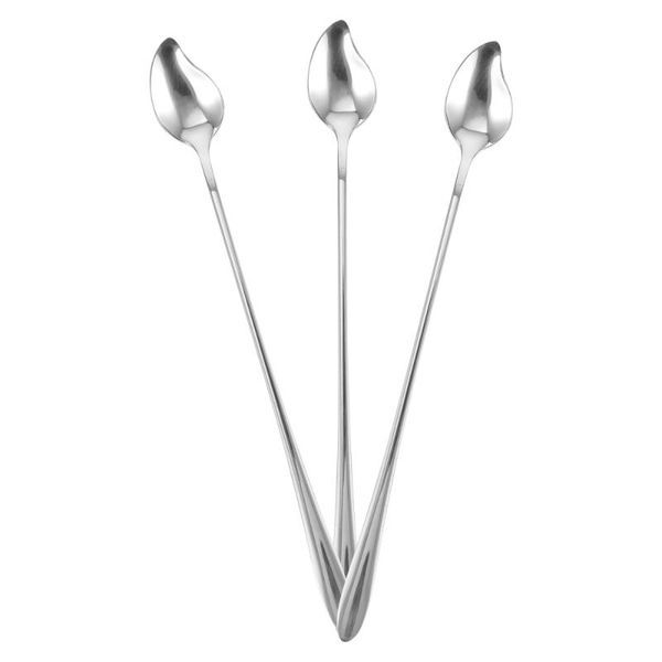

dinnerware sets 3pcs stainless steel coffee mixing spoons long handle mango shaped spoon