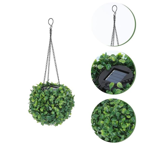 

solar lamps powered lamp rattan led light fake leaf decorative