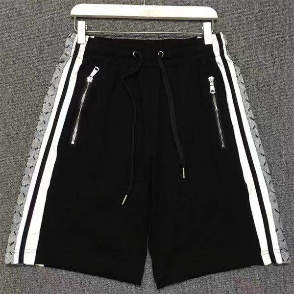 

men short swimwear trunks pants beach summer fitness gym training sport running male elastic waist with letter sides, Brown;gray