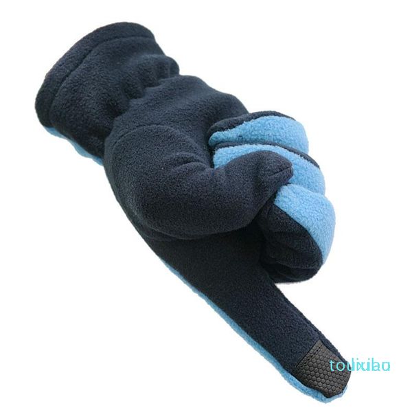 

fingerless gloves fluff touch screen for men and women winter 11, Blue;gray