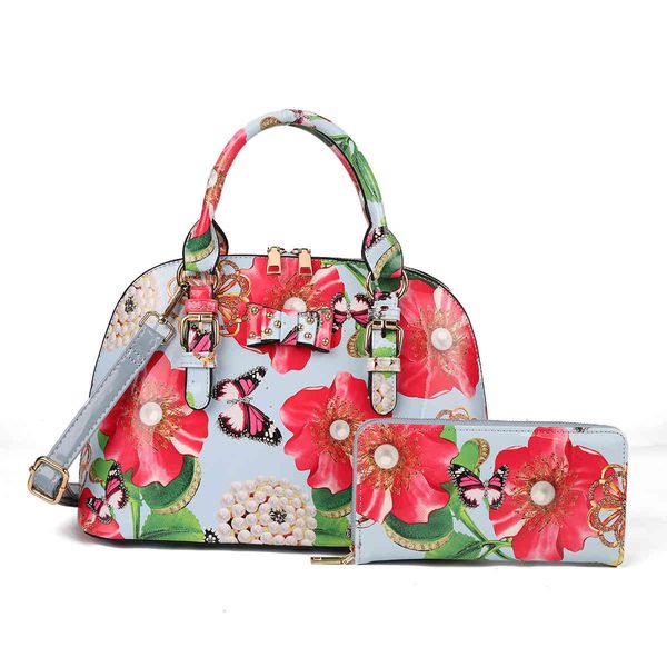 

evening bag 2021 patent leather bright face flower print atmospheric handbag large capacity women's one shoulder messenger