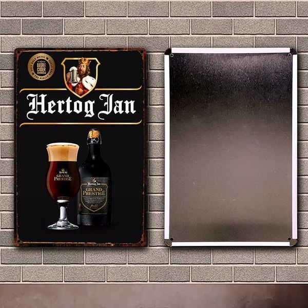 

belgian beer stella artois leffe hertog jan paulaner tin art metal sign home decor painting 20*30 cm size dy191