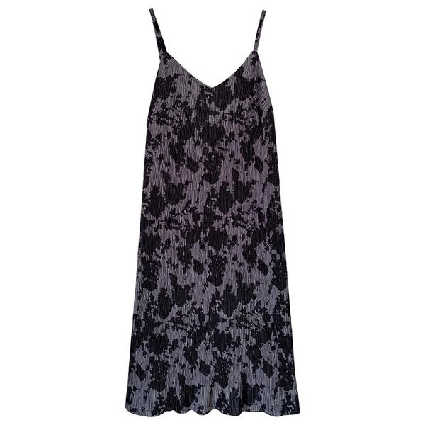 

woman dress vestido de mujer femme robe women long style tie dye spaghetti retro slim loose knit dresses casual, Black;gray