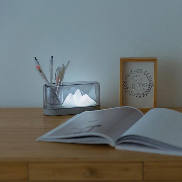 

night lights 7 colors change mountain light 1200mah usb rechargeable led table lamp dimmable creative atmosphere bedside