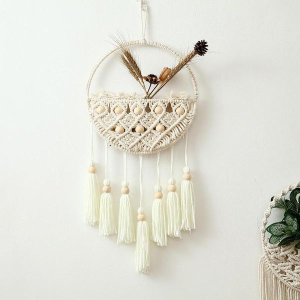 

tapestries round tapestry macrame wall hanging boho decoration nursery home-stay dorm apartment bedroom headboard home decor